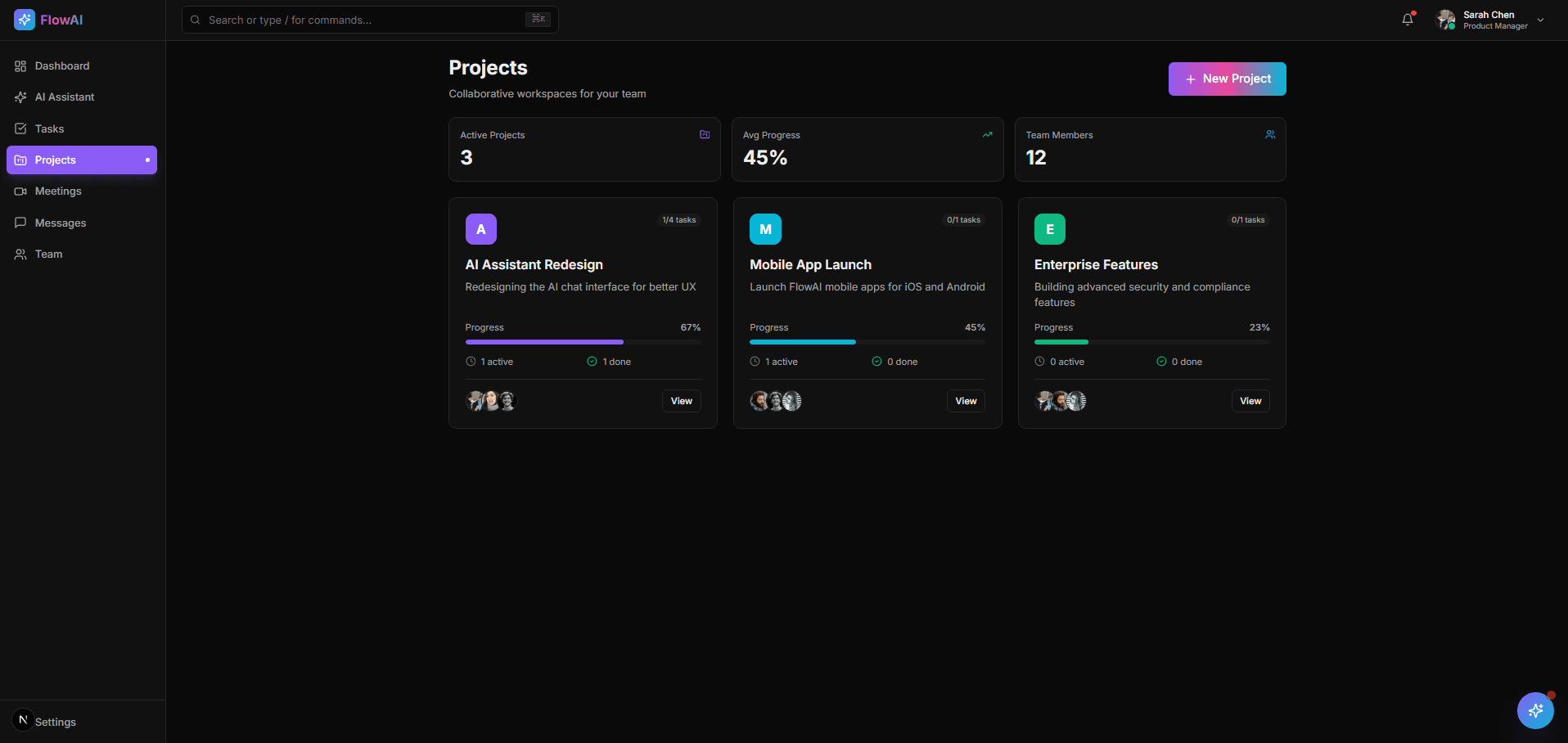AI-Powered Team Collaboration Platform - Screenshot 4