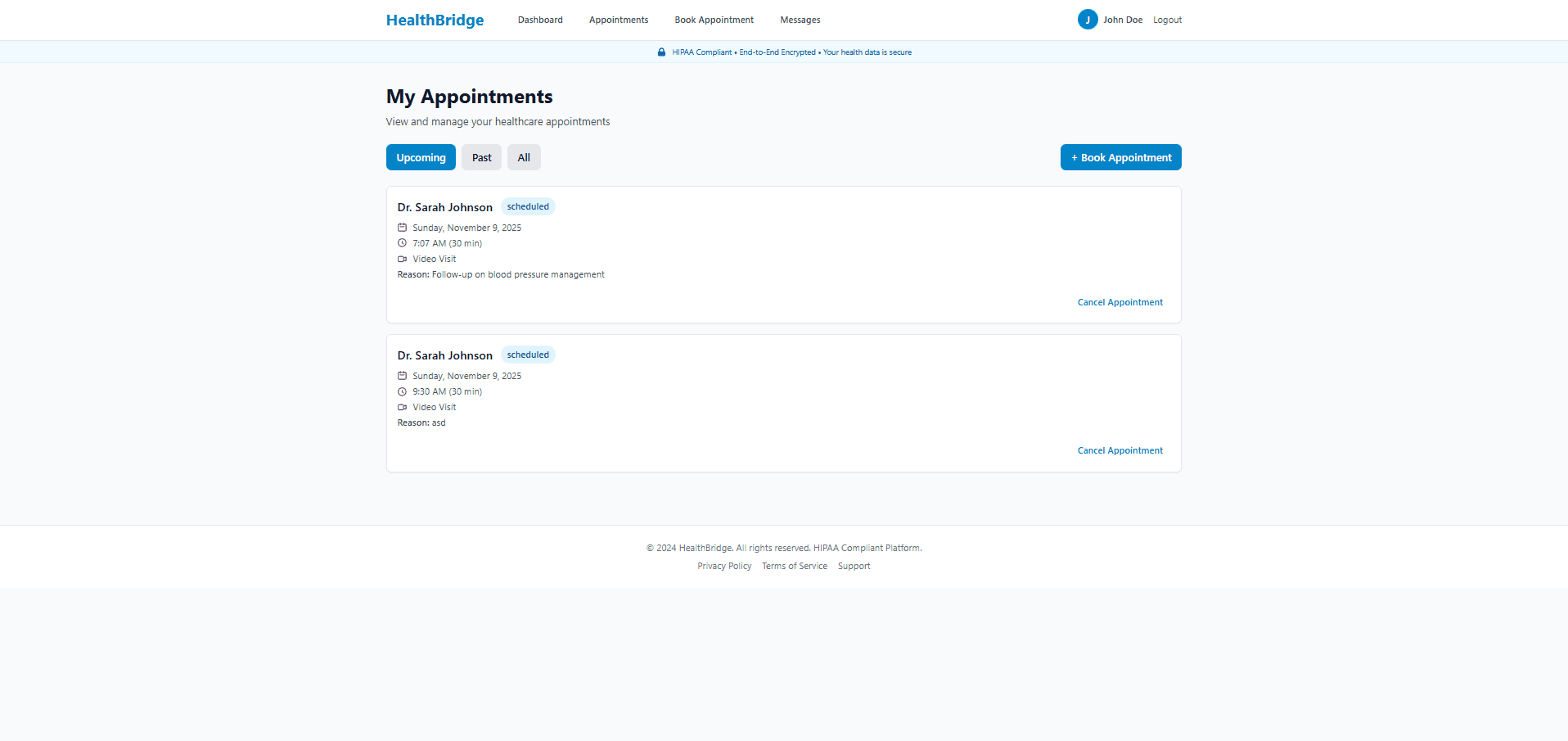 Telehealth & Patient Management Platform - Screenshot 6