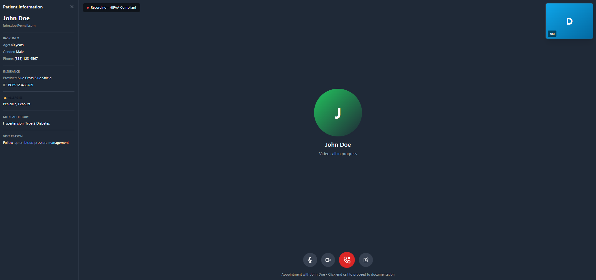 Telehealth & Patient Management Platform — Analytics